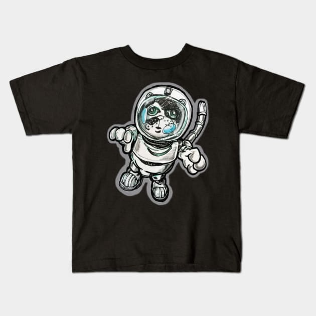 Nerf the Cat Astronaut Kids T-Shirt by silentrob668